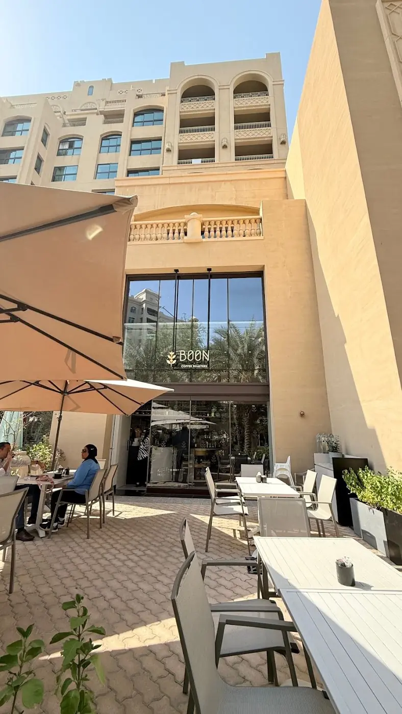 Terrace seating outside Boon on the Golden Mile